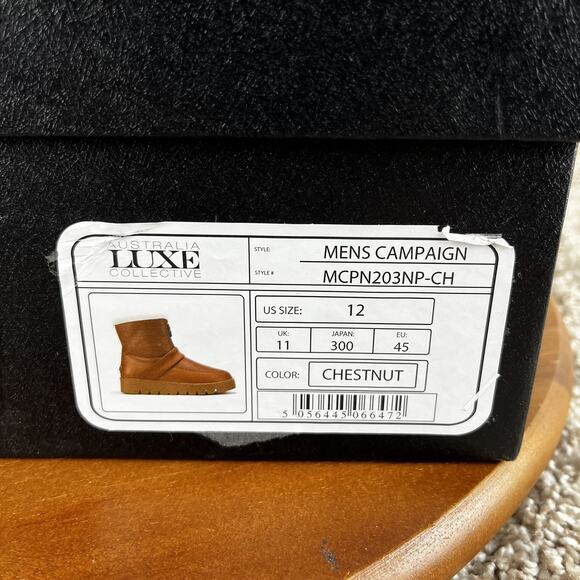 Australia Luxe Collective Men's Size 12 Campaign Fashion Boots Chestnut Brown - Picture 12 of 13
